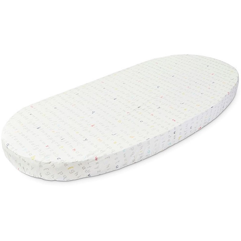 Stokke Sleepi Junior Fitted Sheet by Pehr – Rainbow Alphabet Lines