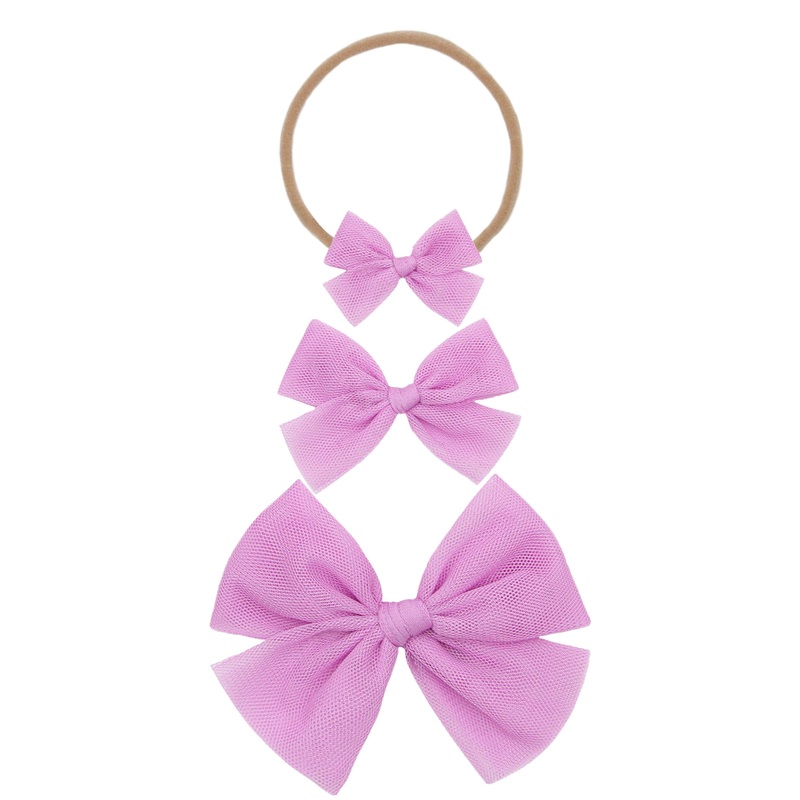 Tulle Bow – Orchid Headband
