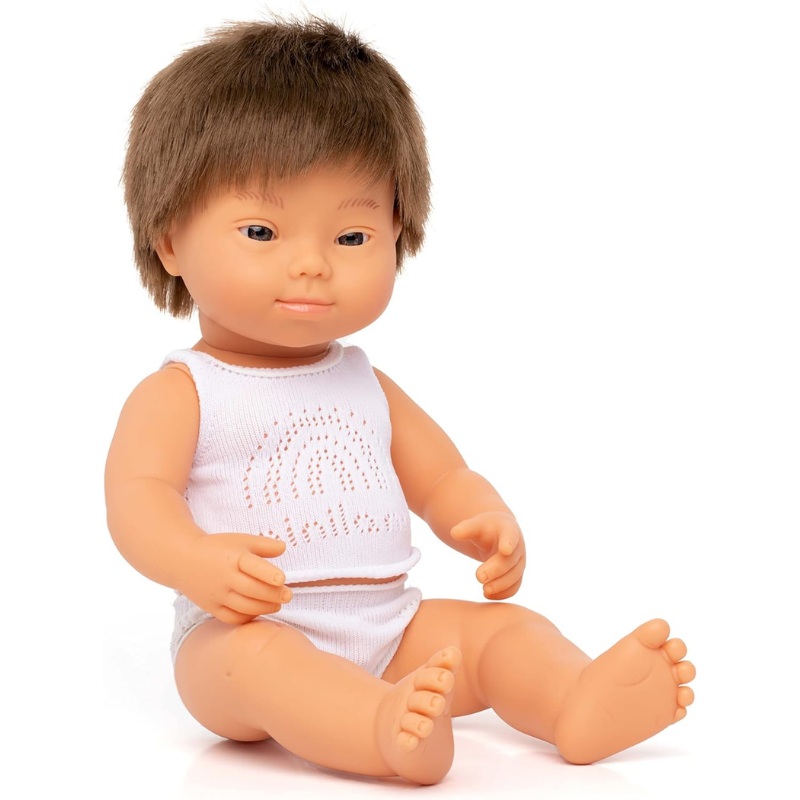 Baby Doll Caucasian Boy with Down Syndrome – 15″