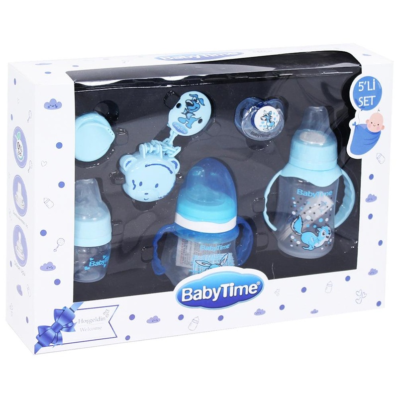 Baby Time Baby Welcome Set Baby Bottles & Pacifier Set of 5