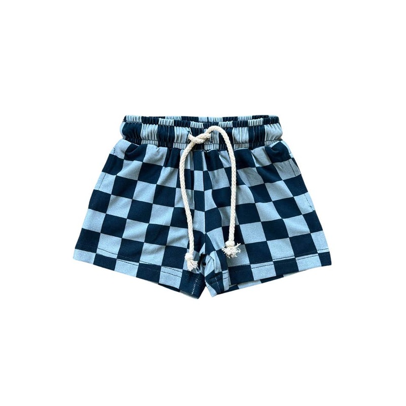 Babysprouts Boy’s Everyday Shorts Checkers/Navy