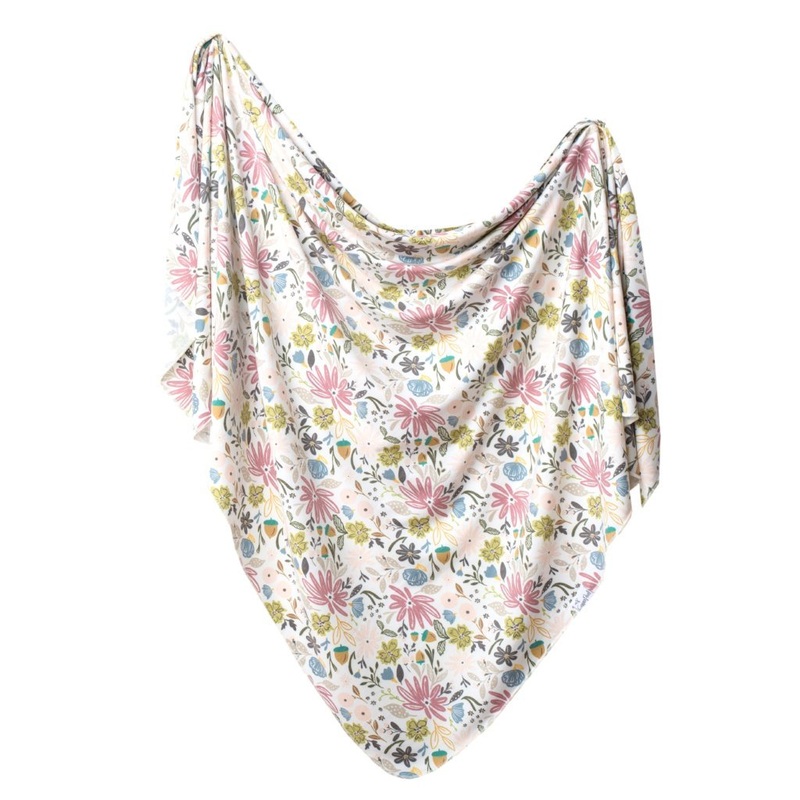 Copper Pearl Knit Swaddle Blanket | Olive