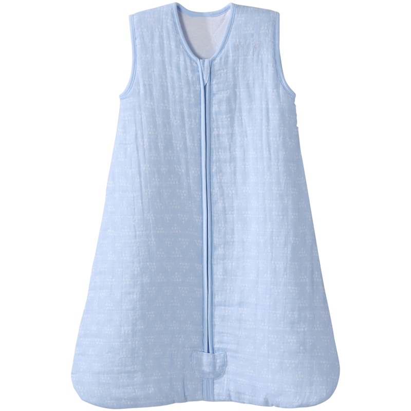 Halo SleepSack Quilted Muslin Wearable Blanket – Pyramid Blue (Small)