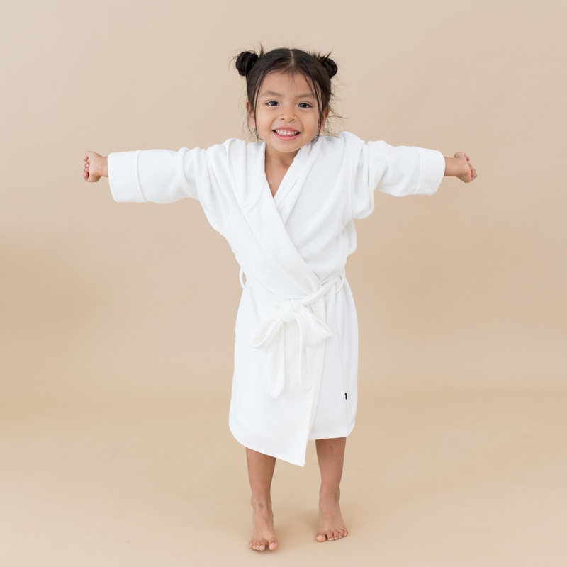 Hooded Bath Robe in Cloud