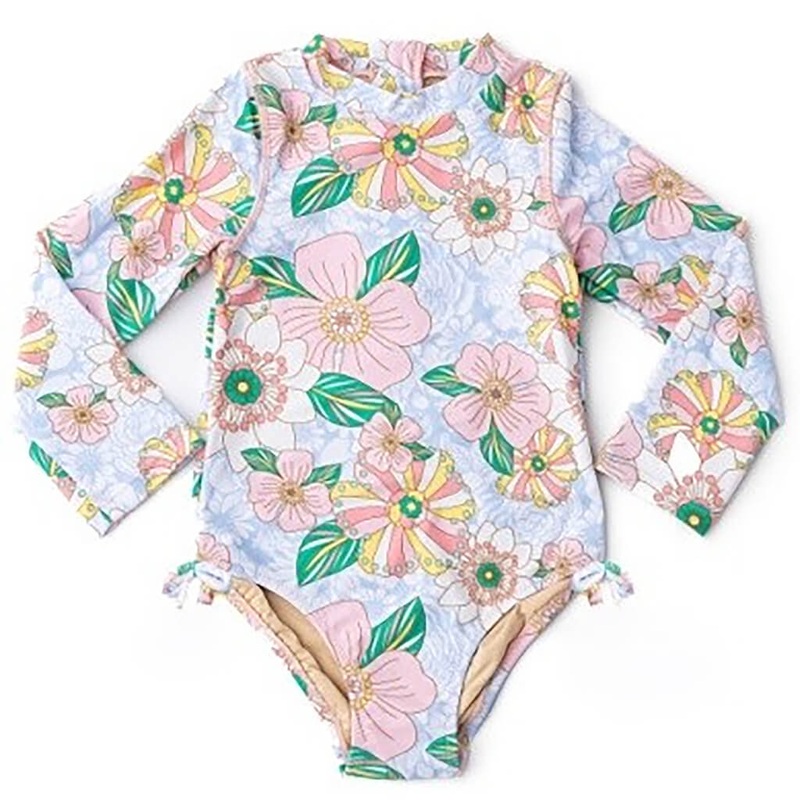 Longsleeve Swimsuit – Retro Floral