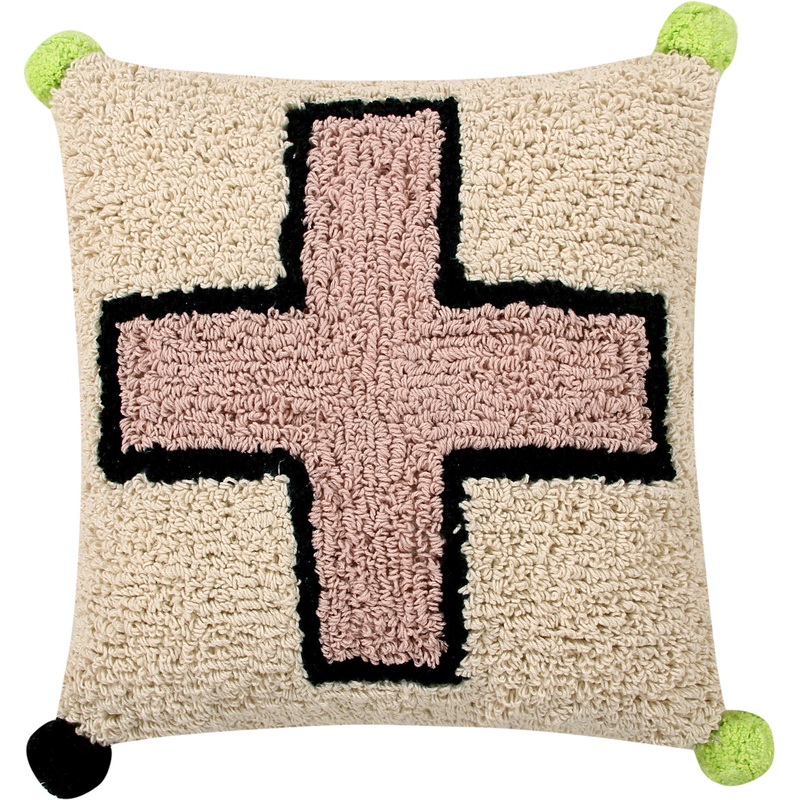 Lorena Canals Cross Cushion (1′ 7” x 1′ 7”)