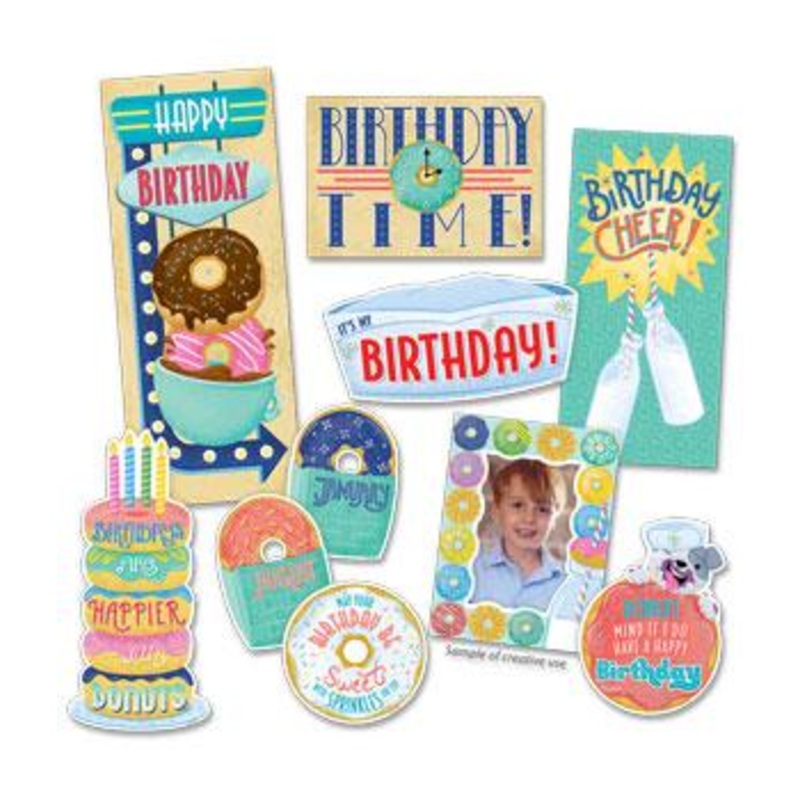 Mid-Century Mod Happy Birthday Mini Bulletin Board