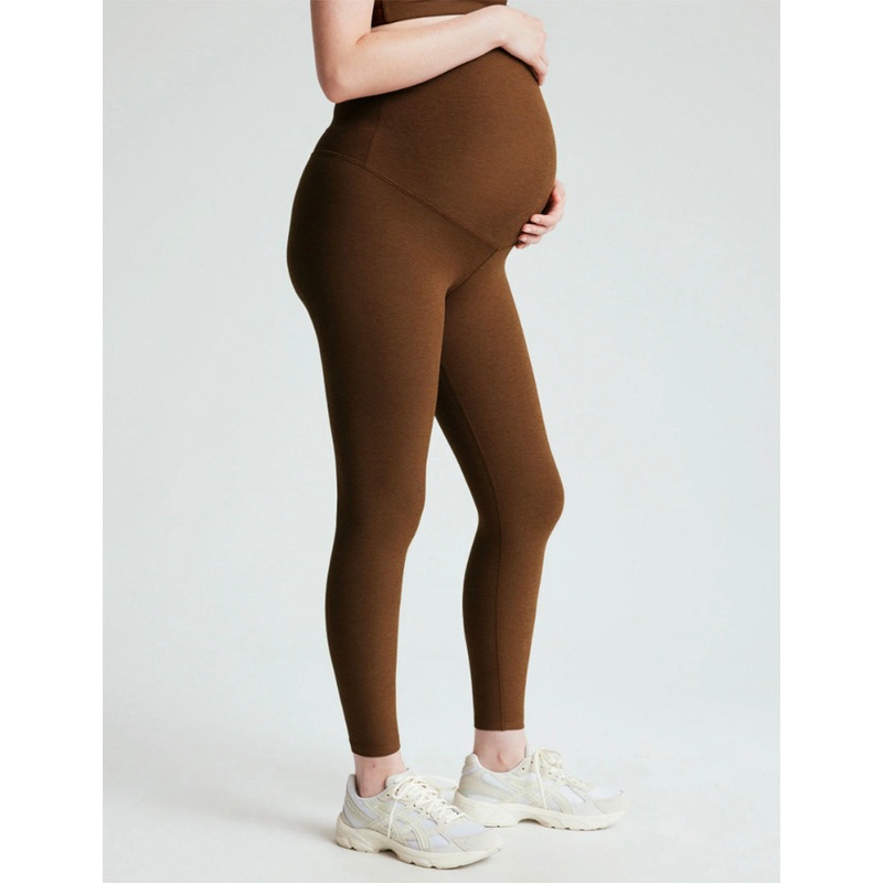 Spacedye Love the Bump Midi Maternity Leggings – Bold Mocha Heather