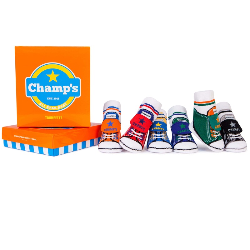 Trumpette Champs Socks – 6 Pair, 0-12 Months