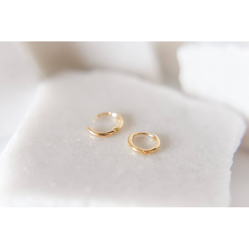 Bella Rey The Nia Gold Plated Dainty Huggies Hoops