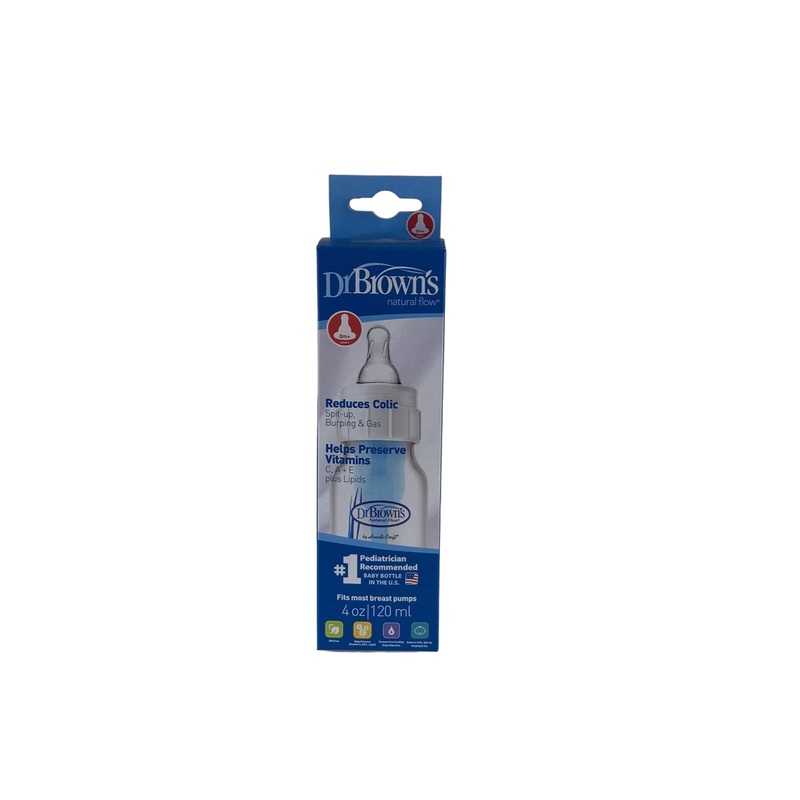 Dr. Brown’s Natural Flow Original Anti-Colic Bottle, 4 oz/120 ml