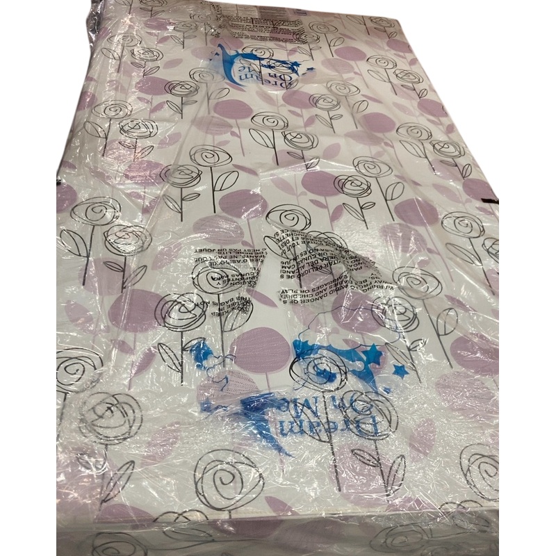 Dream On Me Joyful Blooms Breathable Foam Crib and Toddler Mattress, Rose Pink