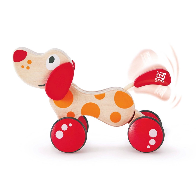Hape Walk-A-Long Puppy – Pull Along Toy for Babies 12+ Month