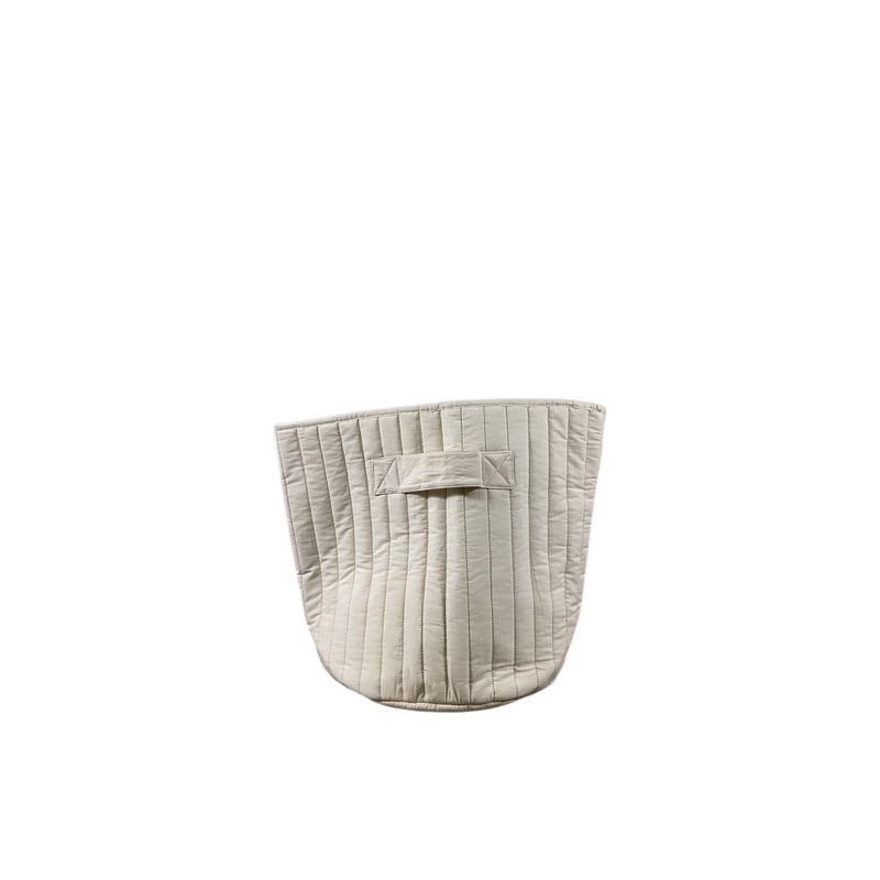 Lalo Quilted Storage Basket, Oatmeal