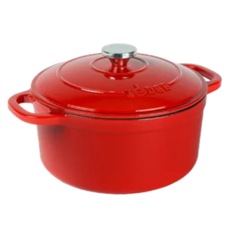 Lodge 5.5 Quart Enameled Cast Iron Dutch Oven Red