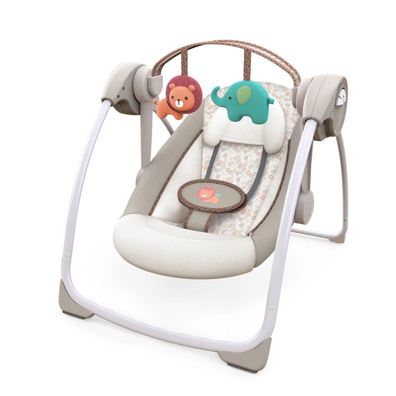 Soothe N Delight 6-Speed Portable Baby Swing with Music – Cozy Kingdom (See Description)