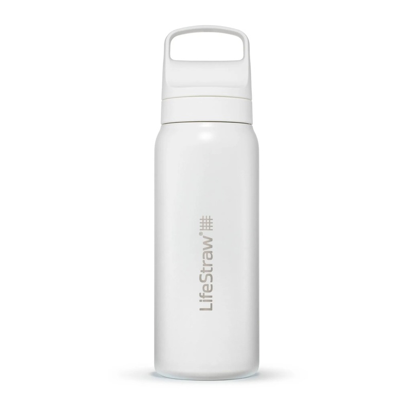 24oz Go Series Stainless Steel Water Filter Bottle – Polar White