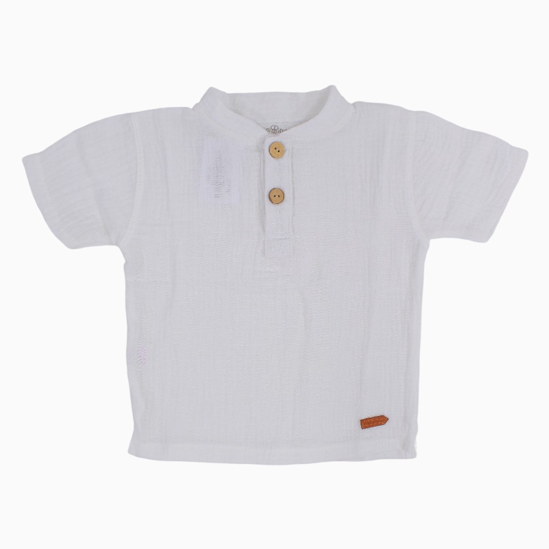 Baby Boys Plain Linen T-Shirt