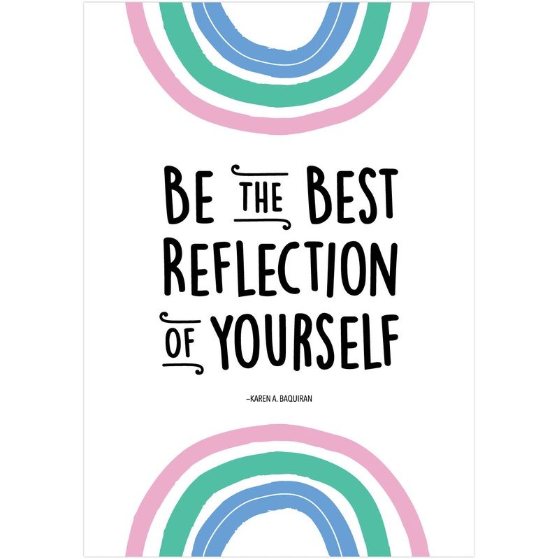 Be the best reflection of yourself. (Rainbow Doodles) Inspire U Posters