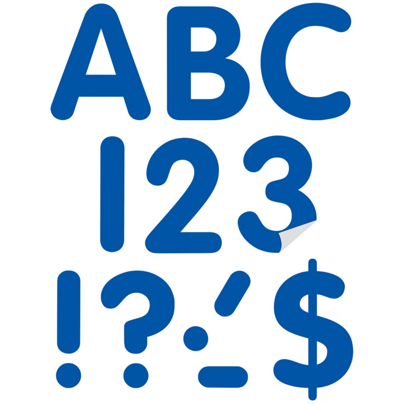 Blue 4″ Classic Self-Adhesive Letters Uppercase