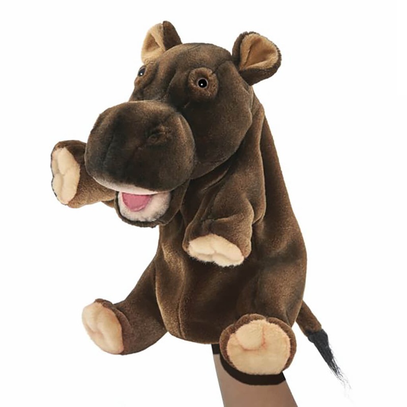 HNC Realistic Plush Animal Puppet Hippo
