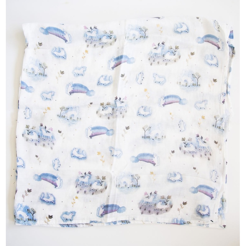 Loulou Lollipop Luxe Muslin Swaddle – Unicorn