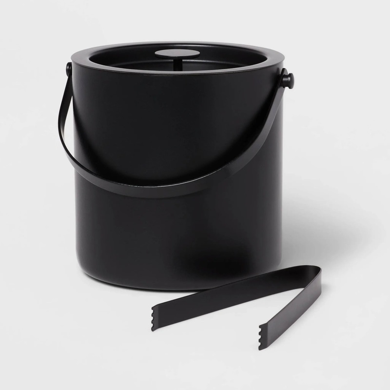 Metal Ice Bucket Black