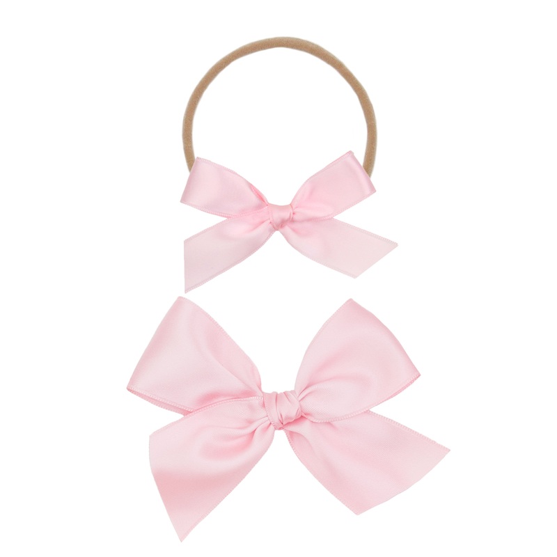 Satin Bow – Baby Pink Headband