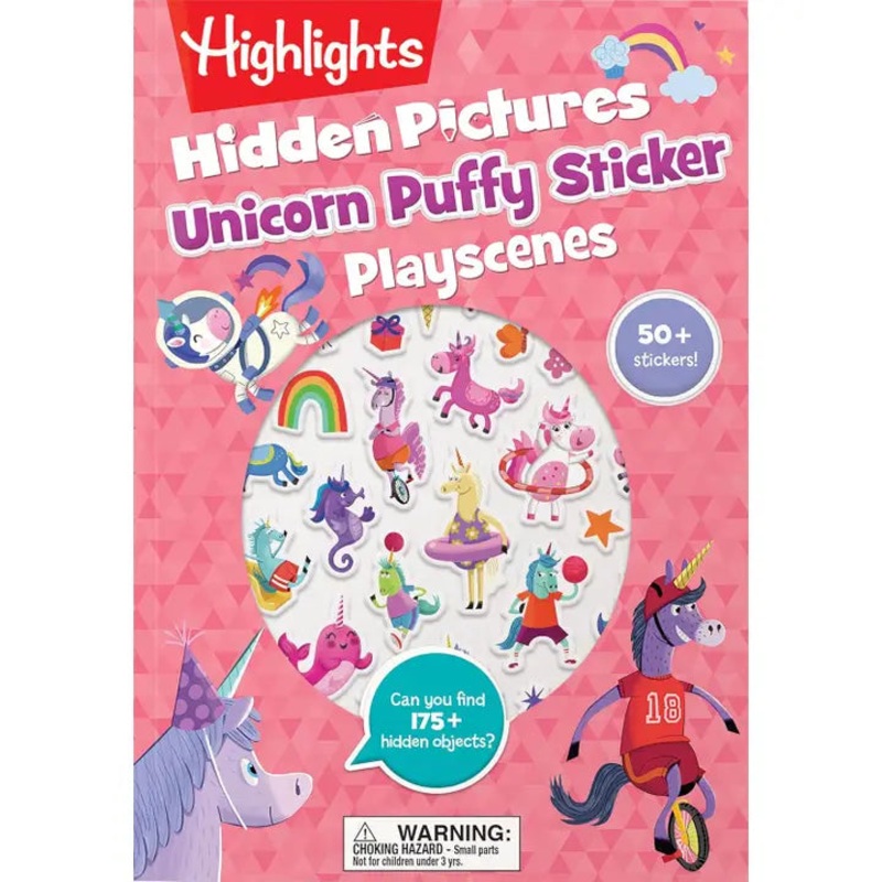 Unicorn Hidden Pictures Puffy Sticker Playscenes