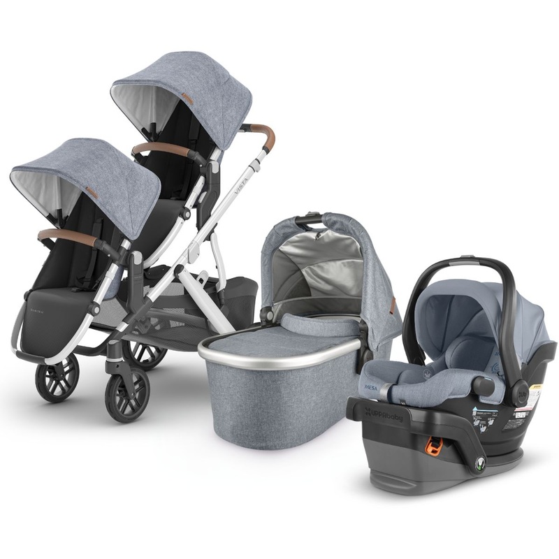 UPPAbaby VISTA V2 Double Stroller + MESA V2 Travel System Bundle with Rumble Seat V2+ – Gregory