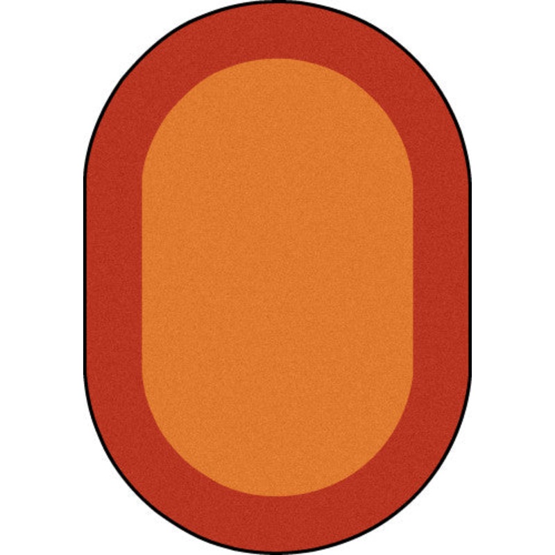 All Around Rug, 10’9″ x 13’2″ Oval, Orange