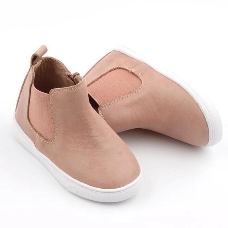 Consciously Baby Waxed Leather Chelsea Boot | Color ‘Antelope Pink’