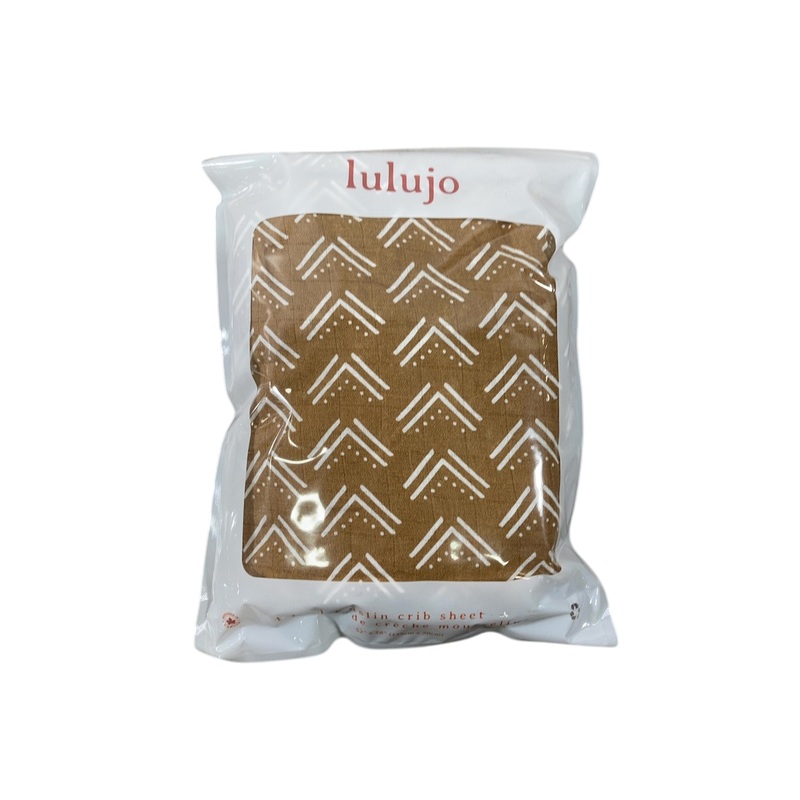 Lulujo Crib Sheet, Mudcloth