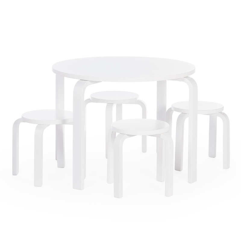 Nordic Table and Chairs Set – White