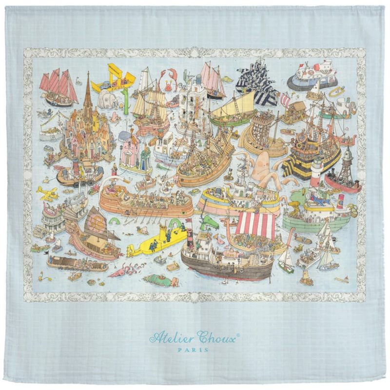 Organic Swaddle Blanket Ocean Academy