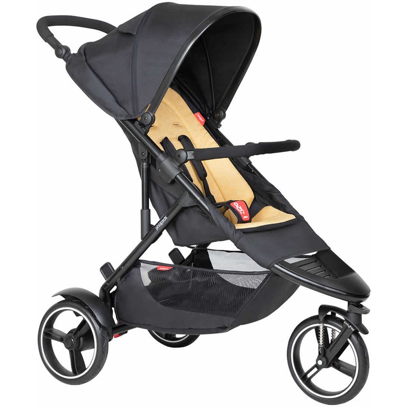 Phil & Teds Dot Stroller & Liner – Black/Butterscotch