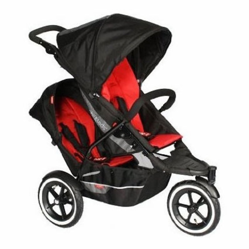 Phil & Teds Explorer Buggy Stroller with Double Kit -Red