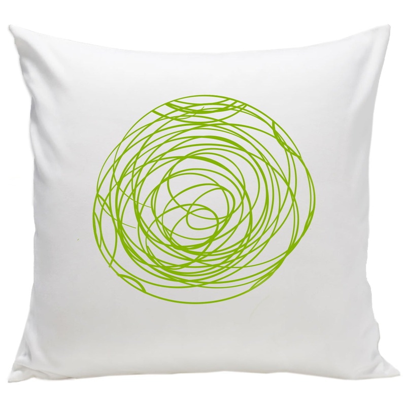 Spot On Square Spun Organic Pillow – Green