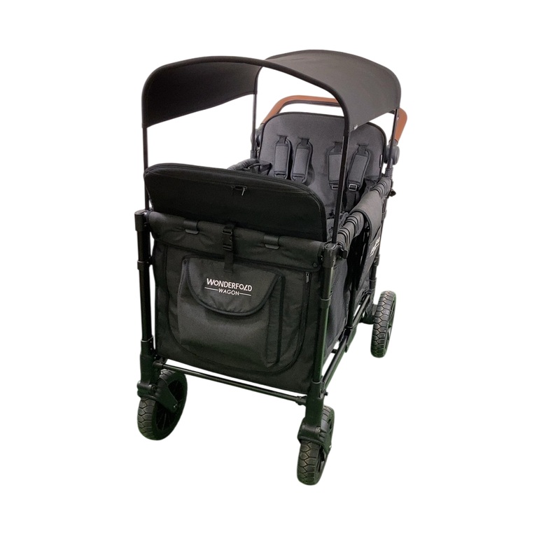 Wonderfold W4 Luxe Quad Stroller Wagon, 2021, Volcanic Black
