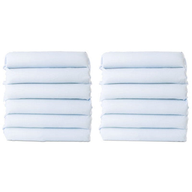 CozyFit Cot Sheets, Toddler, Blue, Pack of 12