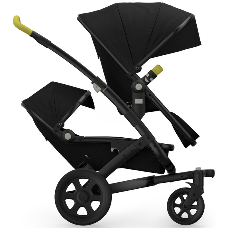 Joolz Geo 2 Tailor Twin Stroller – Black/Black/Black/Green Sheen