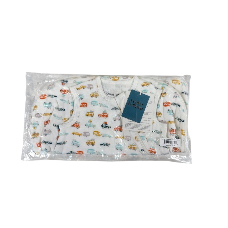 LouLou Lollipop Lightweight Muslin Sleep Bag, 0-6 Months, 0.5 TOG, Camper Vans