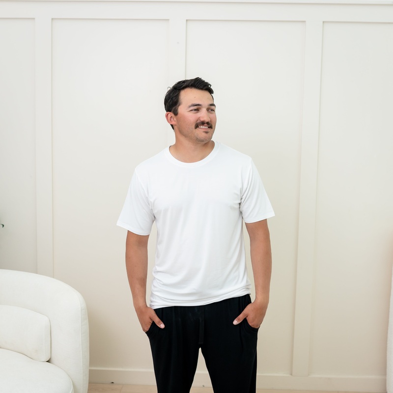 Men’s Crew Neck Tee in Snow