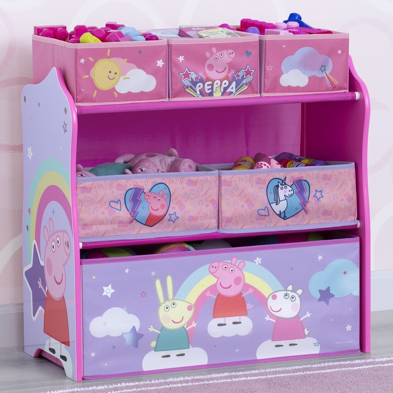 Peppa Pig 6 Bin Design and Store Toy Organizer