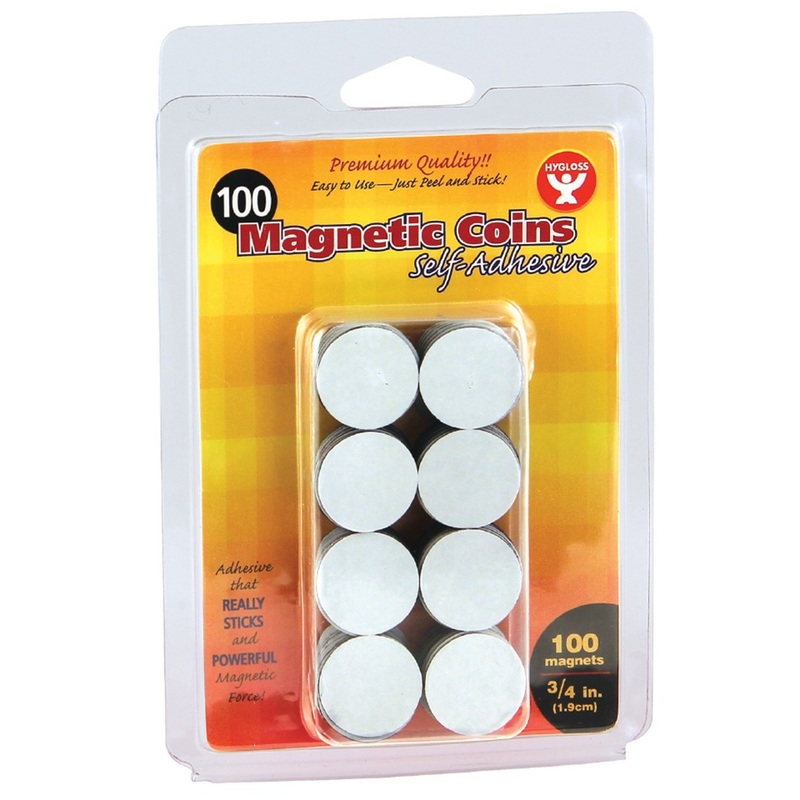 Self-Adhesive Magnetic Coins