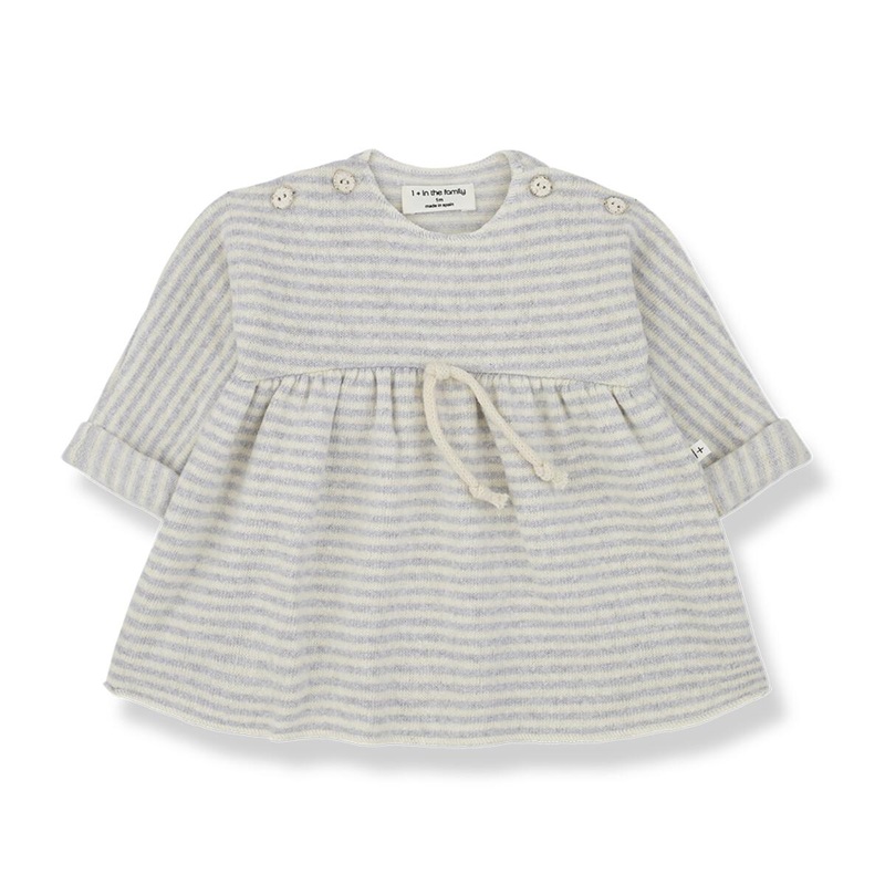1+ In the Family Estela Striped Fleece Dress – Perla