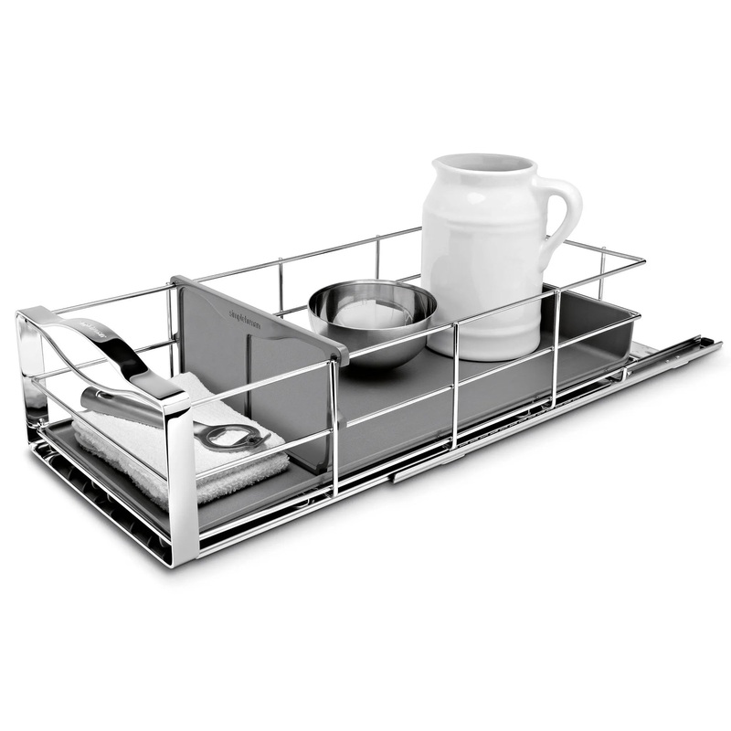 9″ Pull-Out Kitchen Cabinet Organizer Stainless Steel Frame