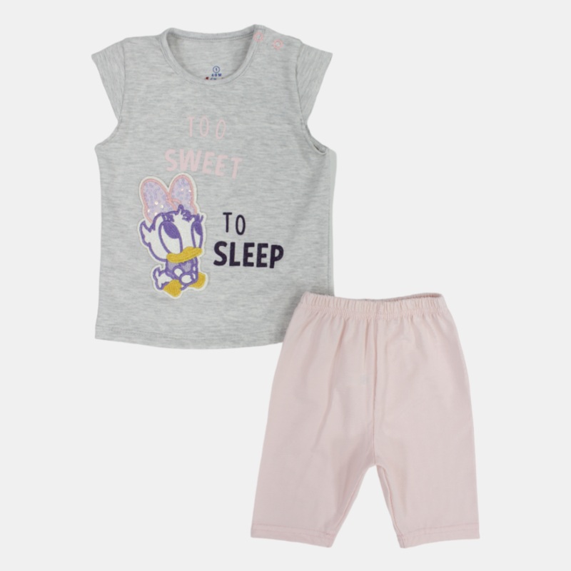 Girls Daisy Duck Sleeveless Pajama Set