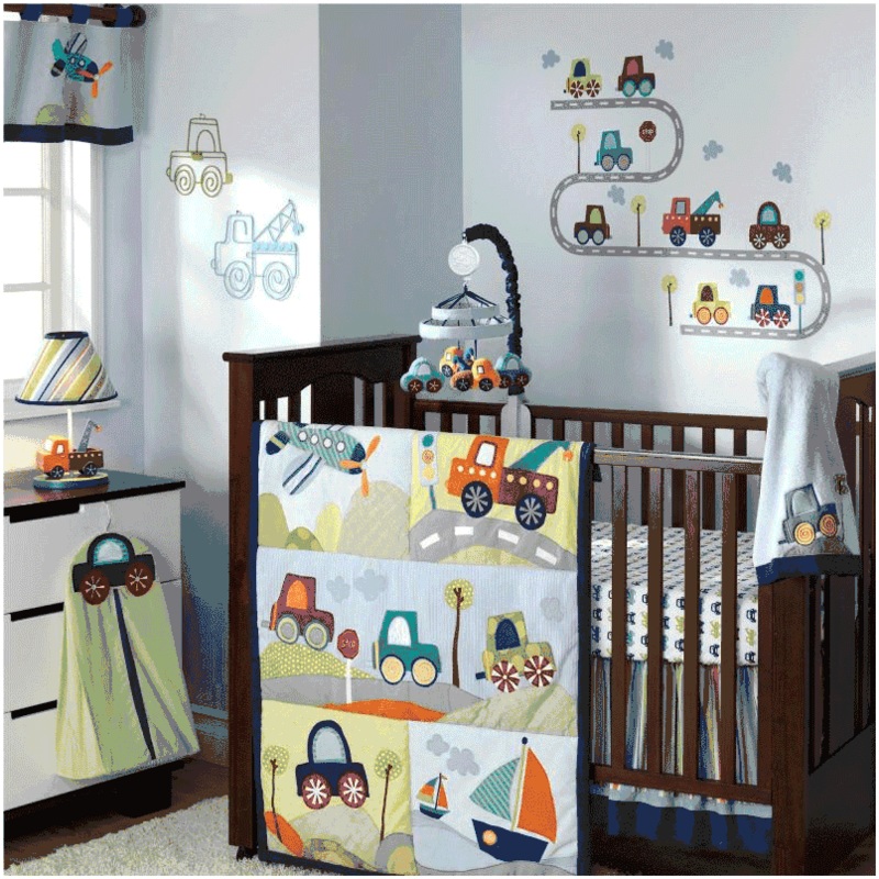 Lambs & Ivy Little Traveler 7 Piece Crib Bedding Set