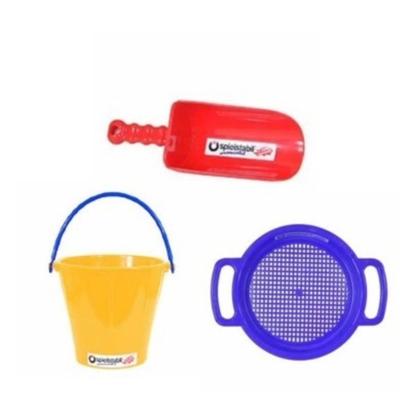 Large Super Heavy Duty Sand Tools 3-Piece Set – Sieve, Pail & Scoop